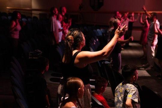 People worshiping