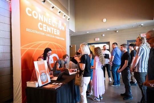 Connection Center welcome table