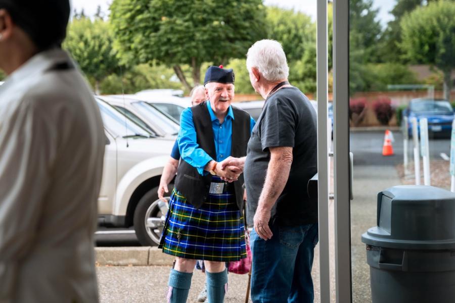 A warm welcome at the door