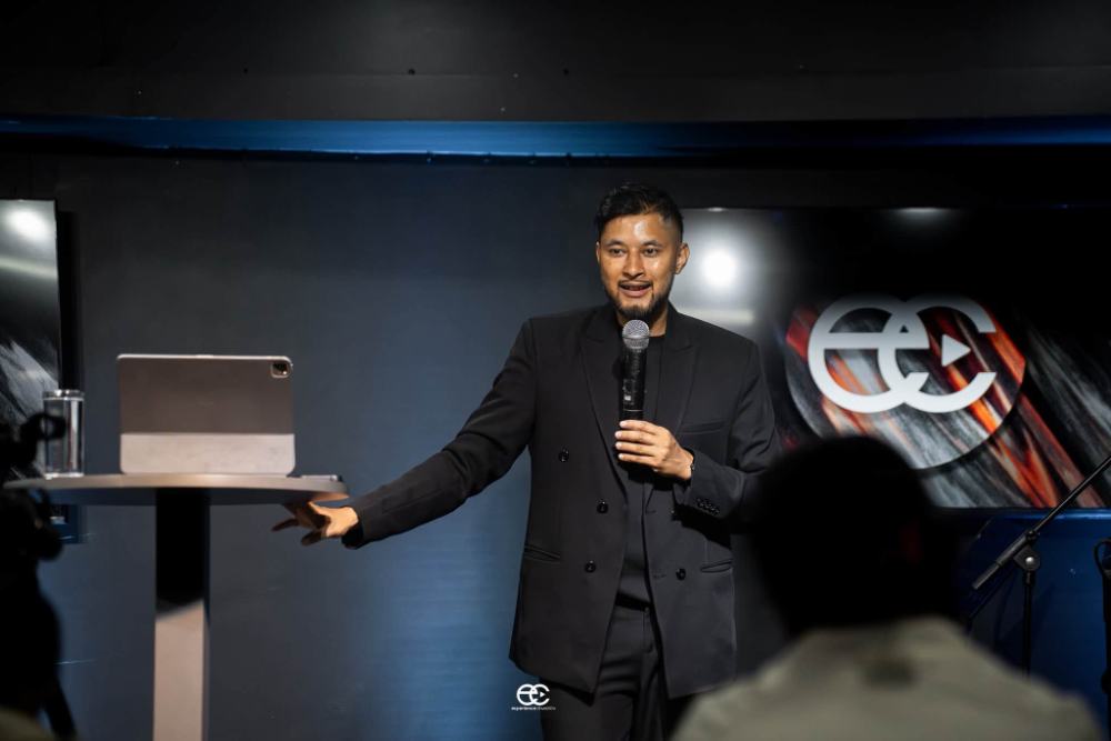 Pastor Sanjeev preaching in Kathmandu